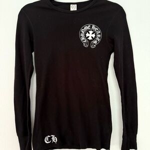 Chrome Hearts Black Waffle knit Long Sleeve Shirt